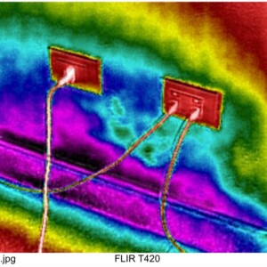 Termografia in corrispondenza di intonaco scrostato